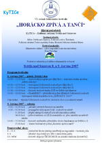 Horácké slavnosti Horácko zpívá a tančí