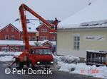 Úklid sněhu na Hukvaldech